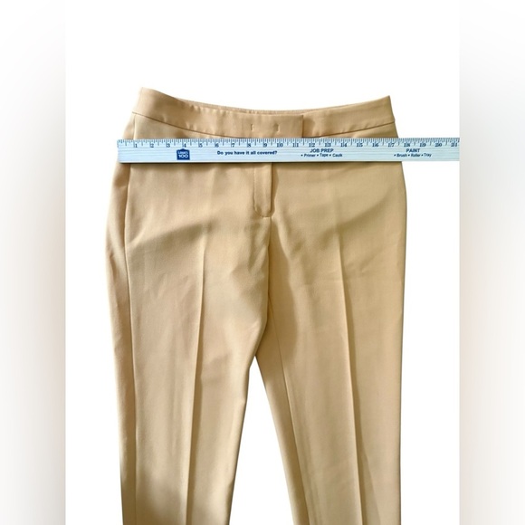 Anne Klein Dress Pants 6 Mustard Yellow Stretch Career Business Straight Leg - Picture 3 of 8